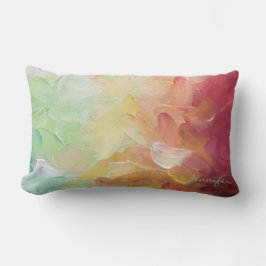 Moderne Personalisierte Rot Goldene Aquamarine Ölf Lendenkissen