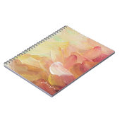 Moderne Personalisierte Rot Goldene Aquamarine Ölf Notizblock (Linke Seite)