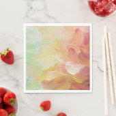 Moderne Personalisierte Rot Goldene Aquamarine Ölf Serviette (Beispiel)