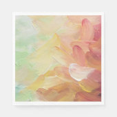 Moderne Personalisierte Rot Goldene Aquamarine Ölf Serviette (Vorderseite)