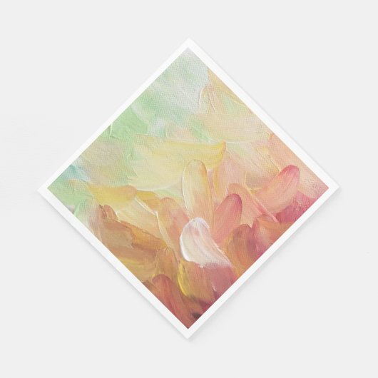 Moderne Personalisierte Rot Goldene Aquamarine Ölf Serviette (Ecke)