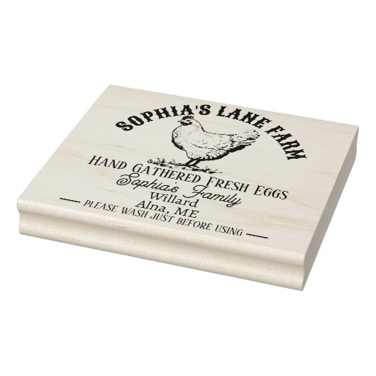 Moderne Personalisierte rustikale Betriebsanschrif Gummistempel (Stempel)