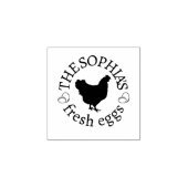 Moderne Personalisierte Rustikale Hennenbezeichnun Gummistempel (Prägung)