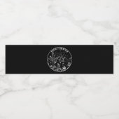 Moderne Personalisierte Rustikale Wüstenhochzeit Wasserflaschenetikett (Einzelnes Label)