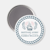 Moderne Personalisierte Schönheits-Hochzeit Magnet (Vorderseite/Rückseite)