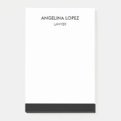 Moderne Personalisierte Schwarz-Weiß-Berufe Post-it Klebezettel (Vorderseite)