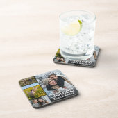 Moderne Personalisierte Schwestern 4 Foto Collage Getränkeuntersetzer (Rechte Seite)