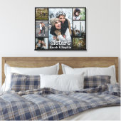 Moderne Personalisierte Schwestern 7 Foto Collage Leinwanddruck (Insitu (Schlafzimmer))