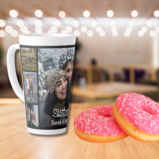 Moderne Personalisierte Schwestern 7 Foto Collage Milchtasse