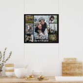 Moderne Personalisierte Schwestern 7 Foto Collage Poster (Küche)