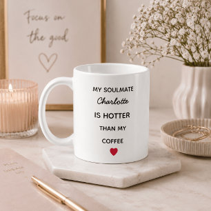 Moderne personalisierte Seelenverwandte Kaffeetass Kaffeetasse