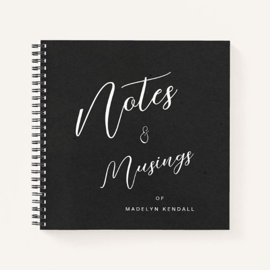 Moderne Personalisierte Skriptnotizen & Muskelknal Notizblock (Vorderseite)