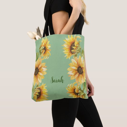 Moderne Personalisierte Sonnenblume Tasche (Von Nahem)