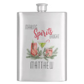 Moderne Personalisierte Spirituosen hellen Flachmann (Vorderseite)