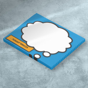 Moderne personalisierte Sprechblase im Stil eines  Post-it Klebezettel