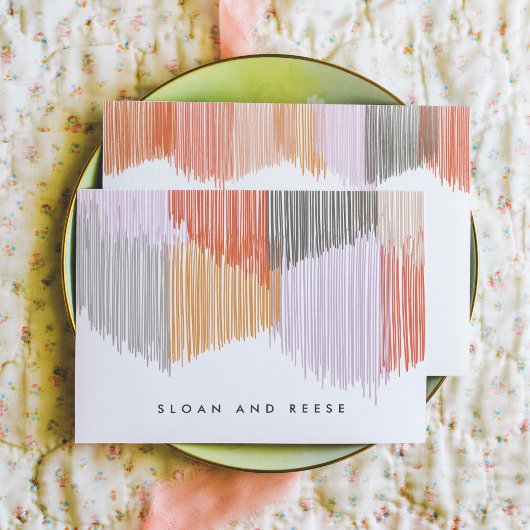 Moderne Personalisierte Stationierung Mitteilungskarte