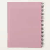 Moderne Personalisierte Staubige Rose Planer (Rückseite)