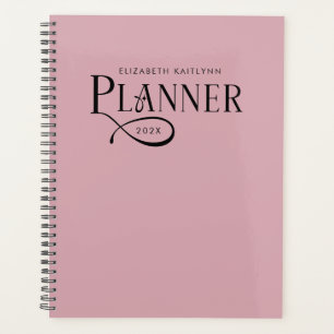 Moderne Personalisierte Staubige Rose Planer