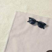 Moderne personalisierte Strandtuch mit Namen (Beispiel)