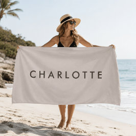 Moderne personalisierte Strandtuch mit Namen