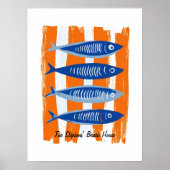 Moderne Personalisierte Strandvilla Poster (Vorne)