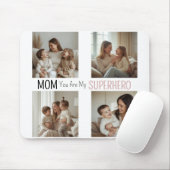 Moderne personalisierte Superheld-Mutter-Foto-Coll Mousepad (Mit Mouse)
