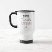 Moderne Personalisierte Superheldin-Mama-Fotocolla Reisebecher (Links)