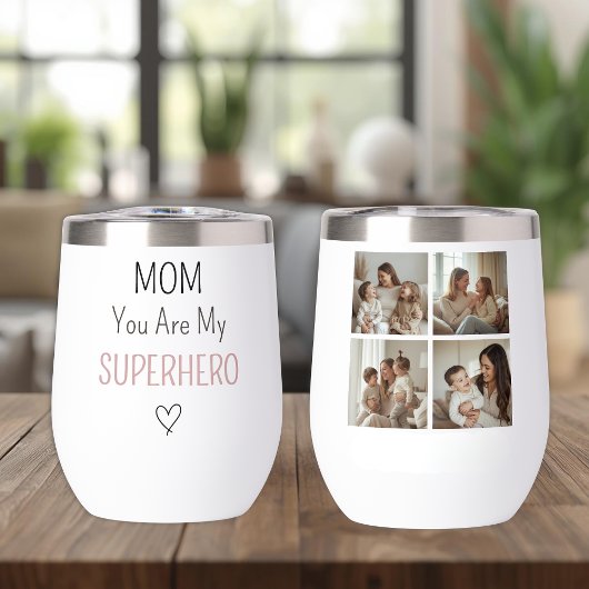 Moderne personalisierte Superheldin-Mutter-Foto-Co