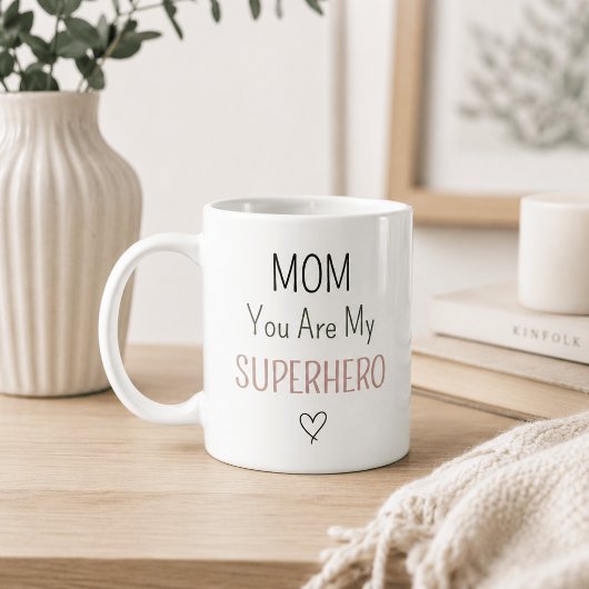 Moderne personalisierte Superheldin-Mutter-Fotocol Kaffeetasse