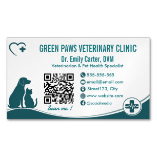 Moderne personalisierte Tierklinik   Magnetische Visitenkarte
