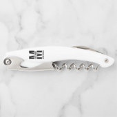 Moderne personalisierte Trauzeugen-Monogramm und N Kellnermesser (Vorderseite)