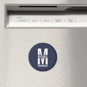 Moderne personalisierte Trauzeugen-Monogramm und N Magnet (In Situ (Geschirrspüler))