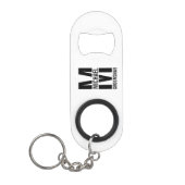 Moderne personalisierte Trauzeugen-Monogramm und N Mini Flaschenöffner (Vorderseite)