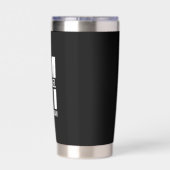 Moderne personalisierte Trauzeugen-Monogramm und N Thermobecher (Rückseite)