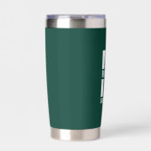 Moderne personalisierte Trauzeugen-Monogramm und N Thermobecher (Vorderseite)