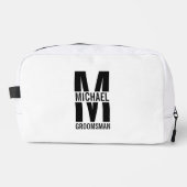 Moderne personalisierte Trauzeugen-Monogramm und N Waschbeutel (Vorderseite)