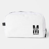 Moderne personalisierte Trauzeugen-Monogramm und N Waschbeutel (Vorderseite)