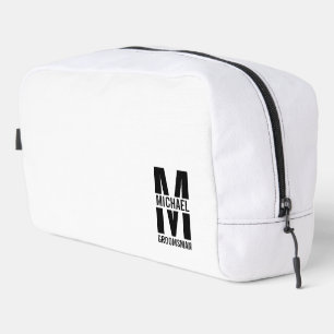 Moderne personalisierte Trauzeugen-Monogramm und N Waschbeutel