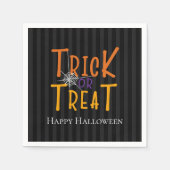 Moderne Personalisierte Trick- oder Treatongram Serviette (Vorderseite)