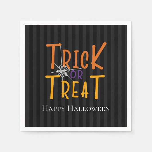 Moderne Personalisierte Trick- oder Treatongram Serviette (Vorderseite)