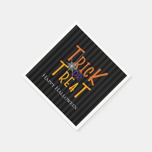 Moderne Personalisierte Trick- oder Treatongram Serviette (Ecke)