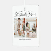 Moderne, Personalisierte und beste Freunde für imm Ornament Aus Metall (Vorderseite links)