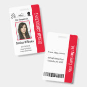 Moderne Personalisierte Unternehmensangestellte Re Ausweis (Vorder- & Rückseite)