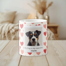 Moderne Personalisierte Valentinsmug für Hundebesi