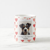 Moderne Personalisierte Valentinsmug für Hundebesi Kaffeetasse (Mittel)