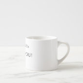 Moderne personalisierte Valentinstag-Espressotasse Espressotasse (Rechts)