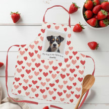 Moderne personalisierte Valentinstag-Schürze für H