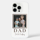 Moderne personalisierte Vater-Foto Case-Mate iPhone Hülle (Rückseite)