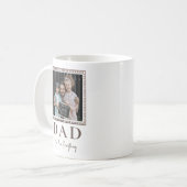 Moderne personalisierte Vater-Foto Kaffeetasse (Vorderseite Links)