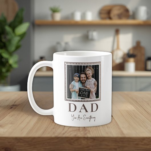 Moderne personalisierte Vater-Foto Kaffeetasse